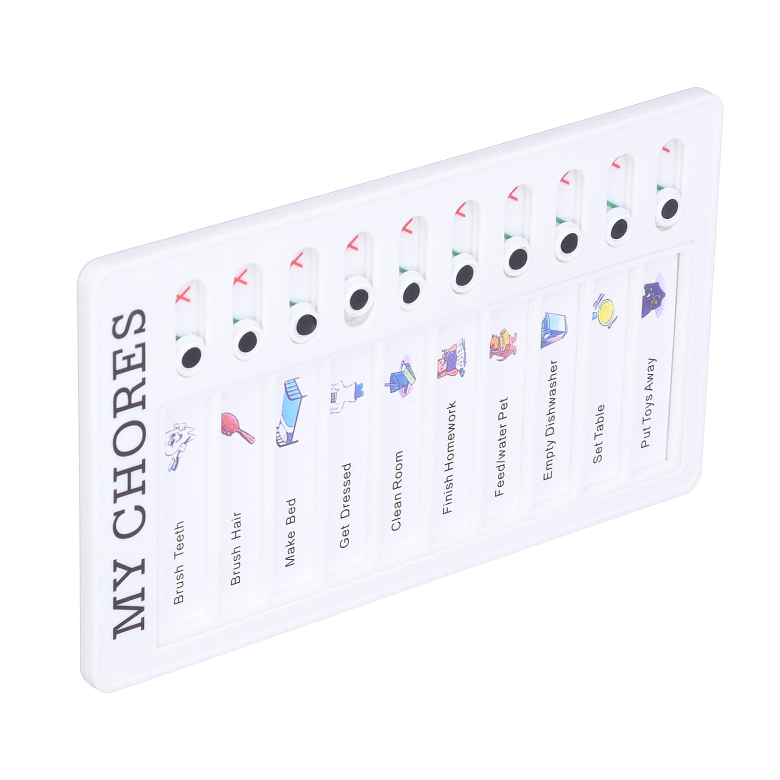 TOPINCN Chore Chart Memo Boards, PVC Checklist Board Portable Detachable Message Board Feel Kids Chore Chart for Kids Learn Planning(MY CHORES)