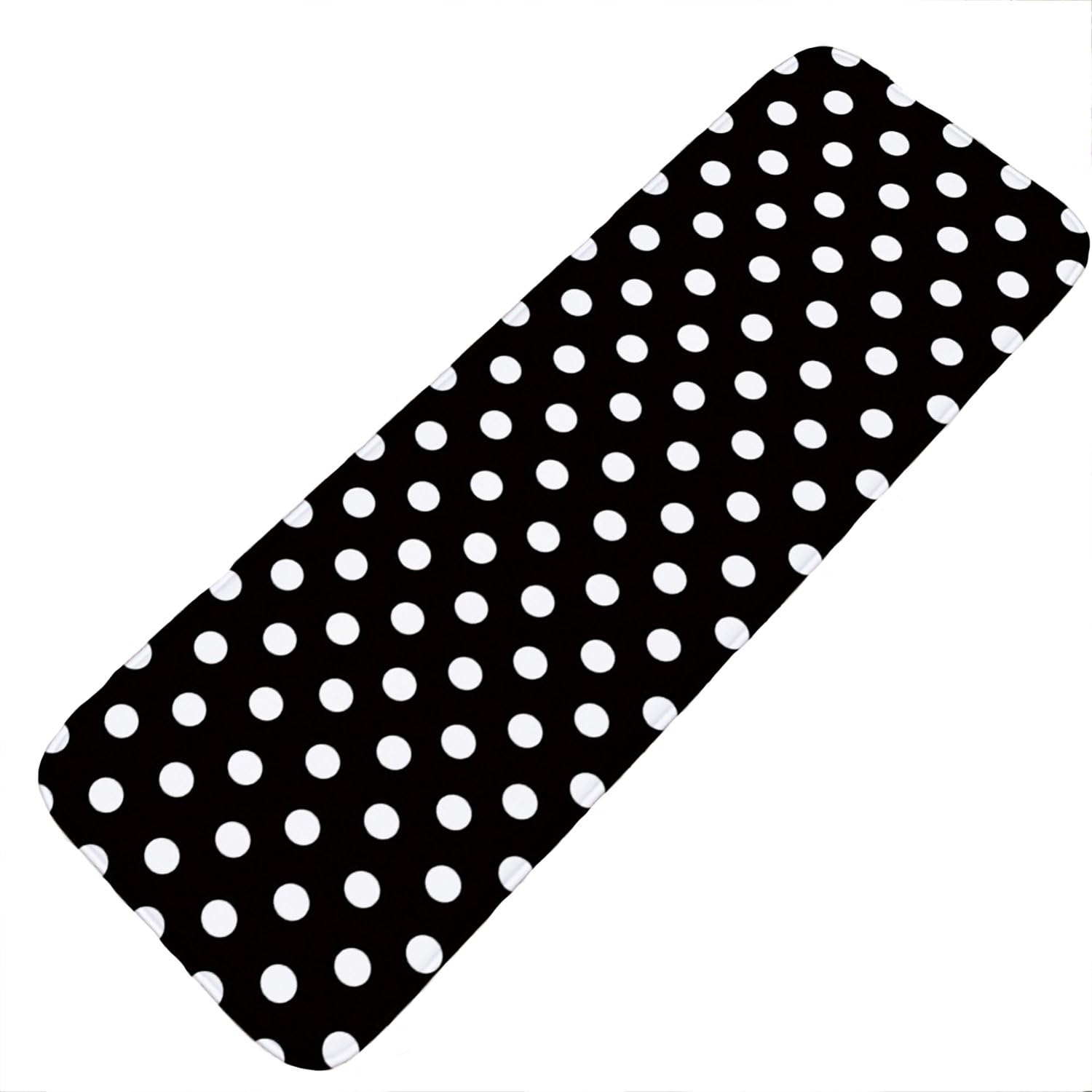 Wordbuy Non Skid Polka Dots Pink,Red,Black,With White Rugs Bathroom Home Carpet Kitchen Front Door Mats