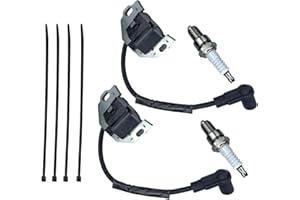 QINLANAP 2Pcs Ignition Coil & Spark Plug for Kawasaki21171-0743 21171-0738 21171-0711 21171-0747 21171-7041 21171-7042 Fit for Kawasaki FR651V FR691V FX751V FX801V FX850V FR600V Series for John Deere Engine