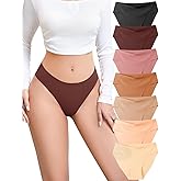 Derisaly Seamless Briefs Underwear for Women Hipster No Show Panties Soft Stretch Bikini Invisible Breathable Sewn Crotch