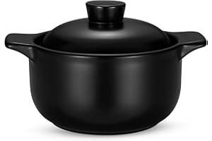 Kook Korean Dolsot Pot Set, Bowl with Lid, for Cooking Bibimbap, Kimchi, Hot Pot, Soups and Stews, Oven and Dishwasher Safe, 