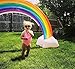 FORSTART Sprinkler Inflatable Rainbow Arch Toy Outdoor Water Play Sprinklers Over 6 Feet Long Summer Fun Backyard Play for Infants Kids