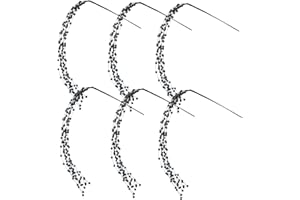 KUNJOCY Glitter Christmas Picks Sprays Set of 6 Artificial Berry Stems Decorative Twigs Glittered Berry Picks for Halloween Xmas Tree Filler Branches Wreaths Garlands Craft Supplies Home Decor (6, Black)