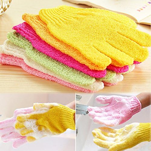 One Shower Exfoliating Wash Skin Spa Foam Bath Gloves Massage Loofah Scrubber