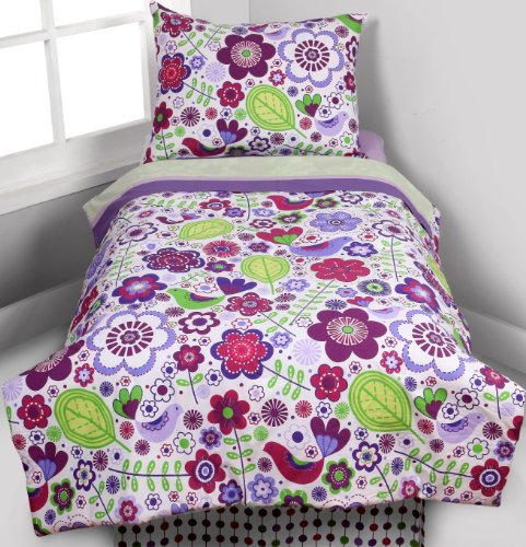 Botanical Purple 4 pc Toddler Bedding Set
