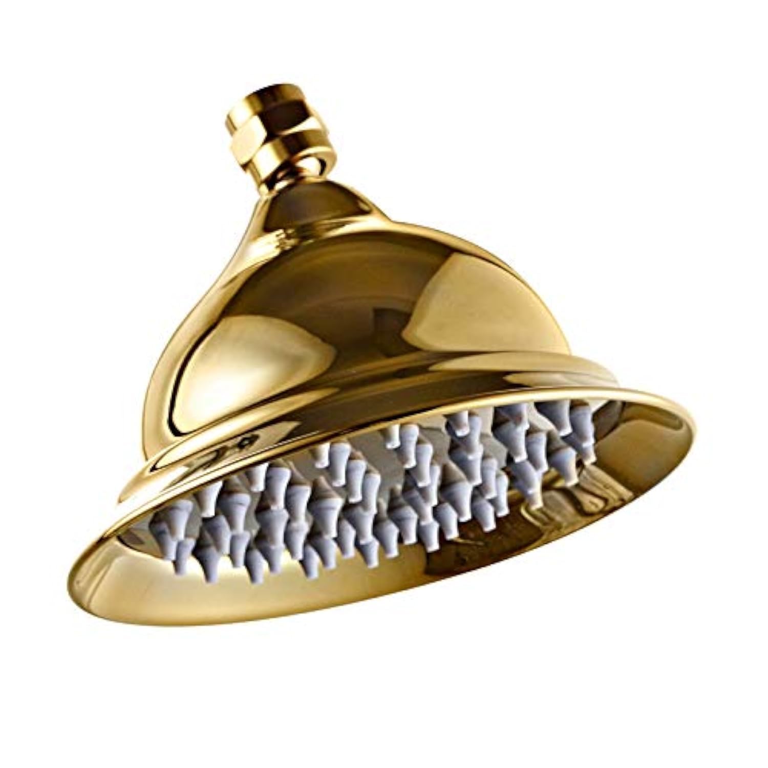 Ownace Bathroom Brass Classic Style Traditional Bell Rainfall Shower Head (6'', Titanium Gold)