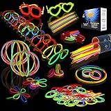 Joyin Toy 200 8 Glowsticks Glow Sticks Bracelets Glow Necklaces Party Favors Pack (7 Colors Total 456 PCs)
