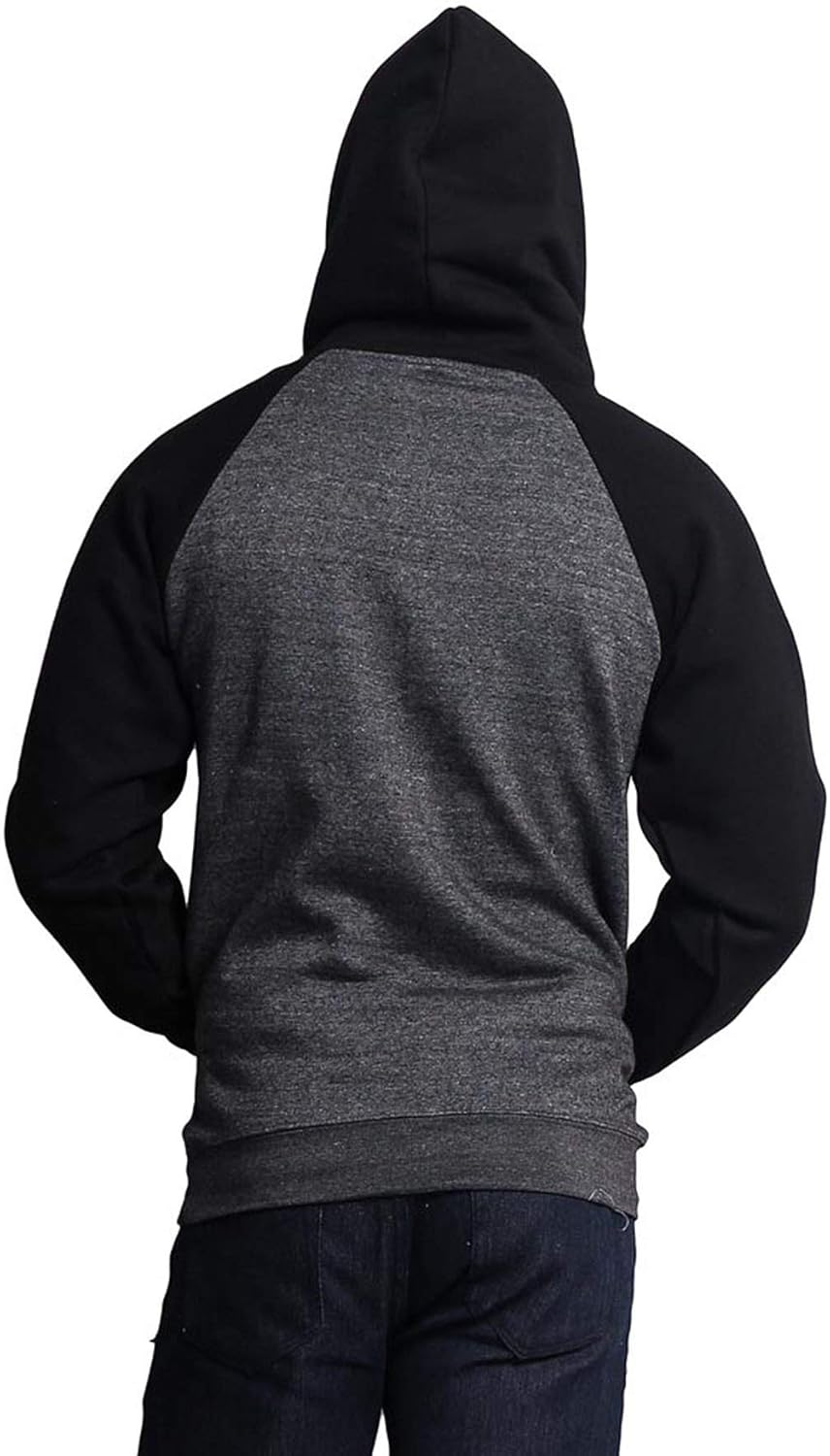 G-Style USA Premium Heavyweight Contrast Raglan Sleeve Pullover Hoodie Sweatshirt at  Men’s Clothing store
