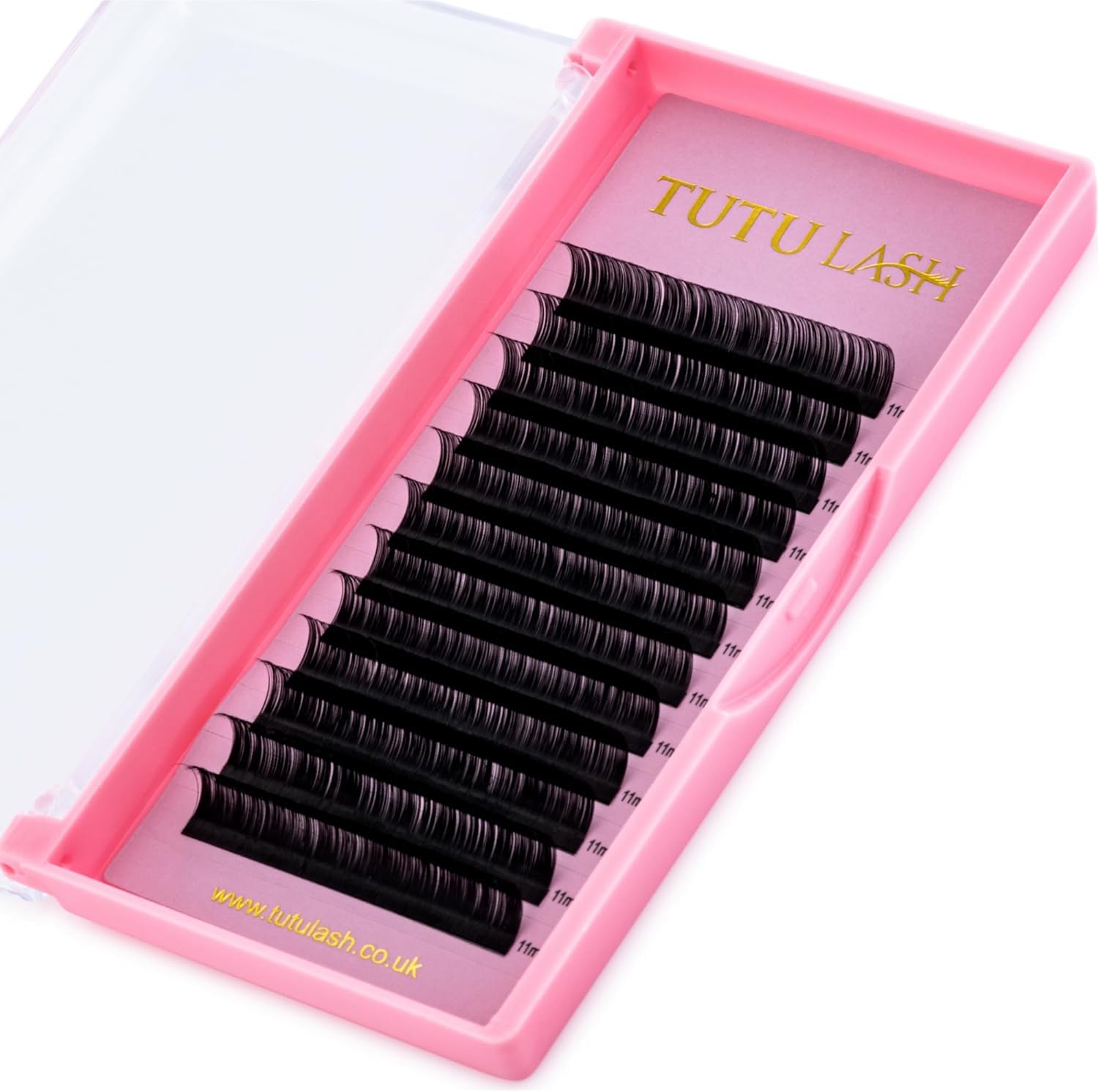 TUTU LASH Faux Mink Individual Eyelash Extension Lash Trays Classic Russian Volume Eyelashes Tutu Lash (D Curl 0.05 Volume, Mix 8-15mm Lengths)