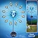 Peacock Garden Decor Yard Stake With Solar Light, Blue