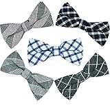 OUMUS Men's Adjustable Pre-tied Classical Bow Ties 5in 1