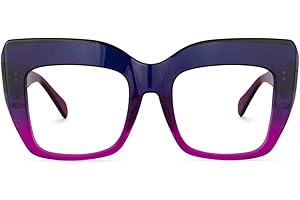 Zeelool Stylish Thick Cat Eye Glasses Frame with Clear Lens Charmaine ZOA01901