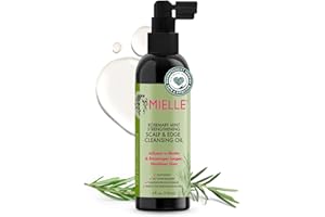 Mielle Organics Rosemary & Mint Scalp & Edge Cleansing Hair Oil - No-Rinse Scalp Cleanser for Product Build Up - Prolongs Hairstyles Between Wash Days & Encourages Longer, Healthier Hair (4 Oz)