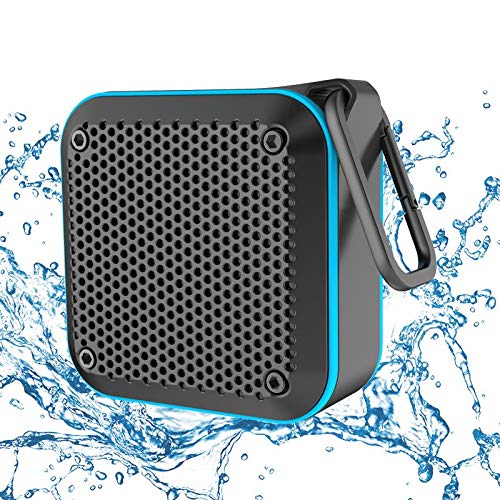 Bluetooth Speaker, LEZII BT525 (2019 2nd Gen) IPX7 Waterproof Shower Speaker with FM Radio for Home Bath, TWS Speakers Stereo Loud Volume, Portable Wireless Speakers for Bicycle Motor Outdoor Blue