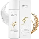 THANKYOU FARMER Rice Pure Korean Milk Toner with Rice Water & Niacinamide - Gentle Hydrating Toner for Brightening and Soothing Dry & Sensitive Skin, Vegan, 7.03 oz