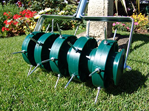 Greenkey Garden and Home Ltd 700 Rolling Lawn Aerator, Green or Black - Thumbnail 2