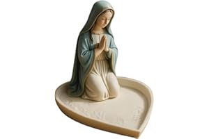 Virgin Mary Jewelry Holder | Virgin Mary Rosary Holder,Tabletop Jewelry Rack for Necklace & Rings, Christian Catholic Gift fo