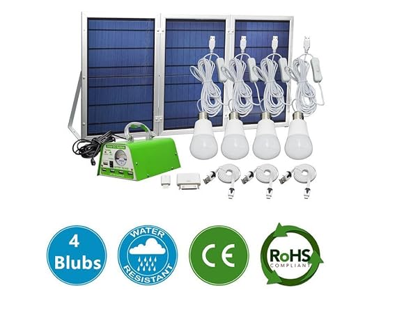 Gmfive 30w Panel Solar Home System Kit Including Cell Phone