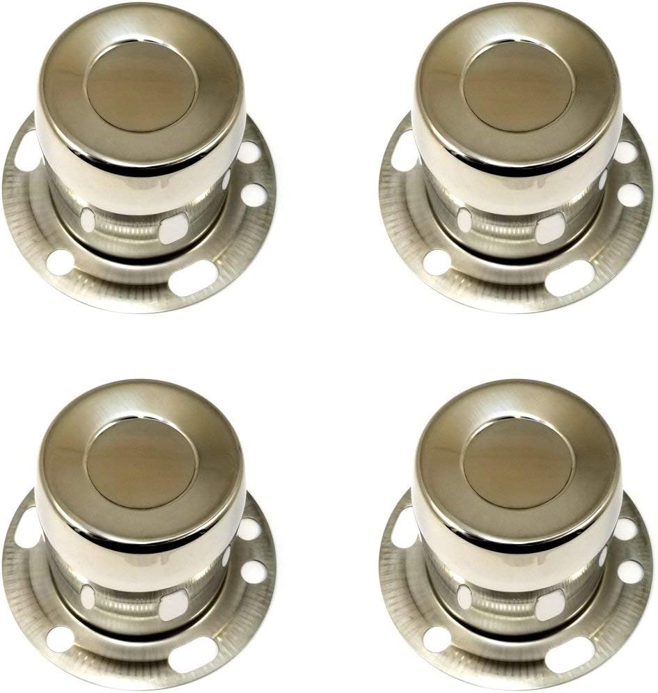 (4Pack) Excalibur 127SS Polished Wheel Center Caps for 4.