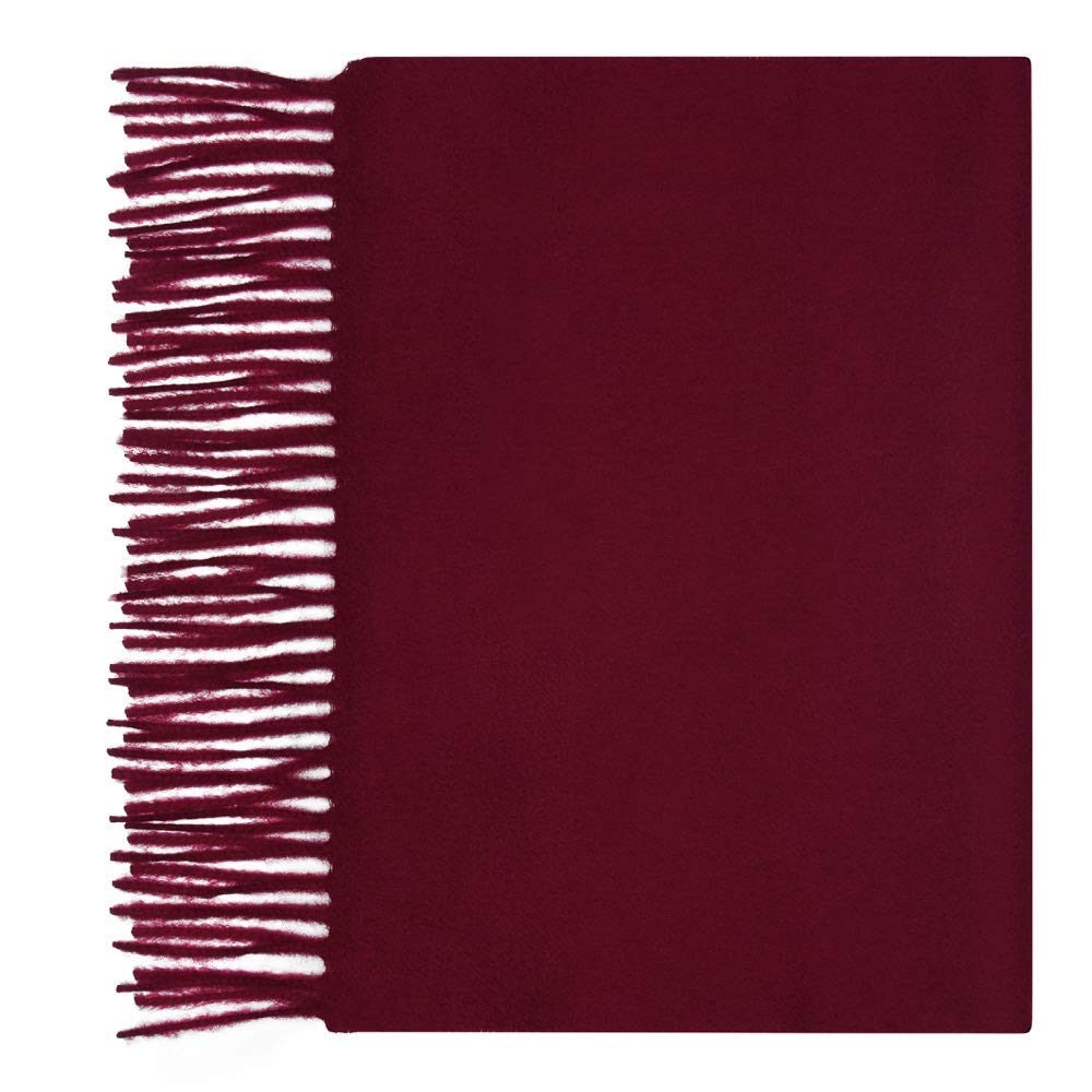 Cashmere plain scarf, Maroon โ image 1
