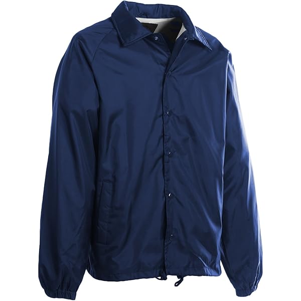 First Class 100% Nylon Windbreaker with Securtiy I.D. (Navy Blue