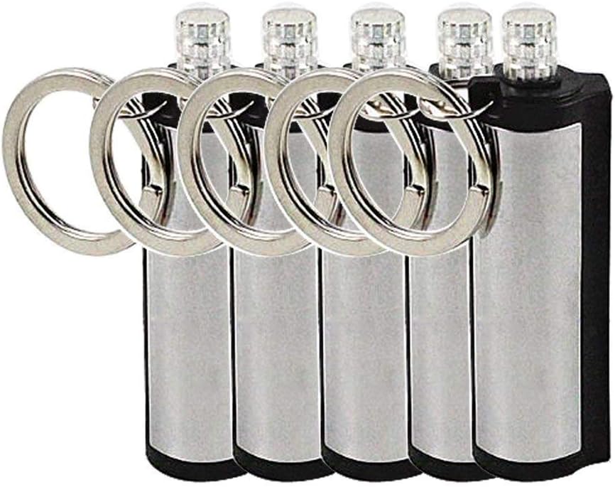 ETOPSTECH Set of 5 Forever Match, Metal Match, Flints, Camping, BBQ,Emergency Fire Starter Permanent Match Keyring (2 Pack)