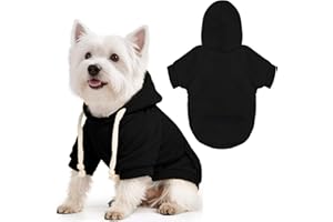 PETCARE Basic Dog Hoodie Sweaters for Small Medium Large Dogs Cats Puppy Clothes Soft Warm Fleece Dog Hoodies Sweatshirt with Small Pockets Fall Winter Chihuahua Dachshund Golden Retriever Outfits