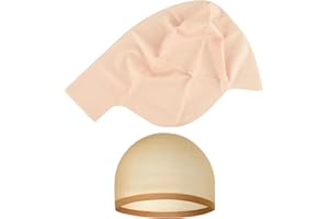 Morcheiong 2/4/8 Pieces Bald Cap for Halloween Costumes Makeup Latex Bald Head Wig Caps Bald Cosplay for Adults Women