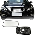 Passenger Side Mirror Replacement Glass for Hyundai Sonata 2011-2014,Automotive Exterior Heated Right Side View Mirror Glass for 2011 2012 2013 2014 Hyundai Sonata(SKOUIO 01-S)