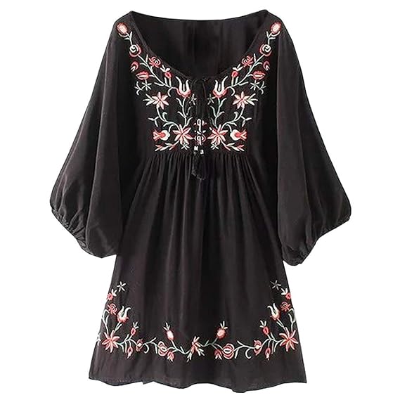 women's embroidered tunic dress
