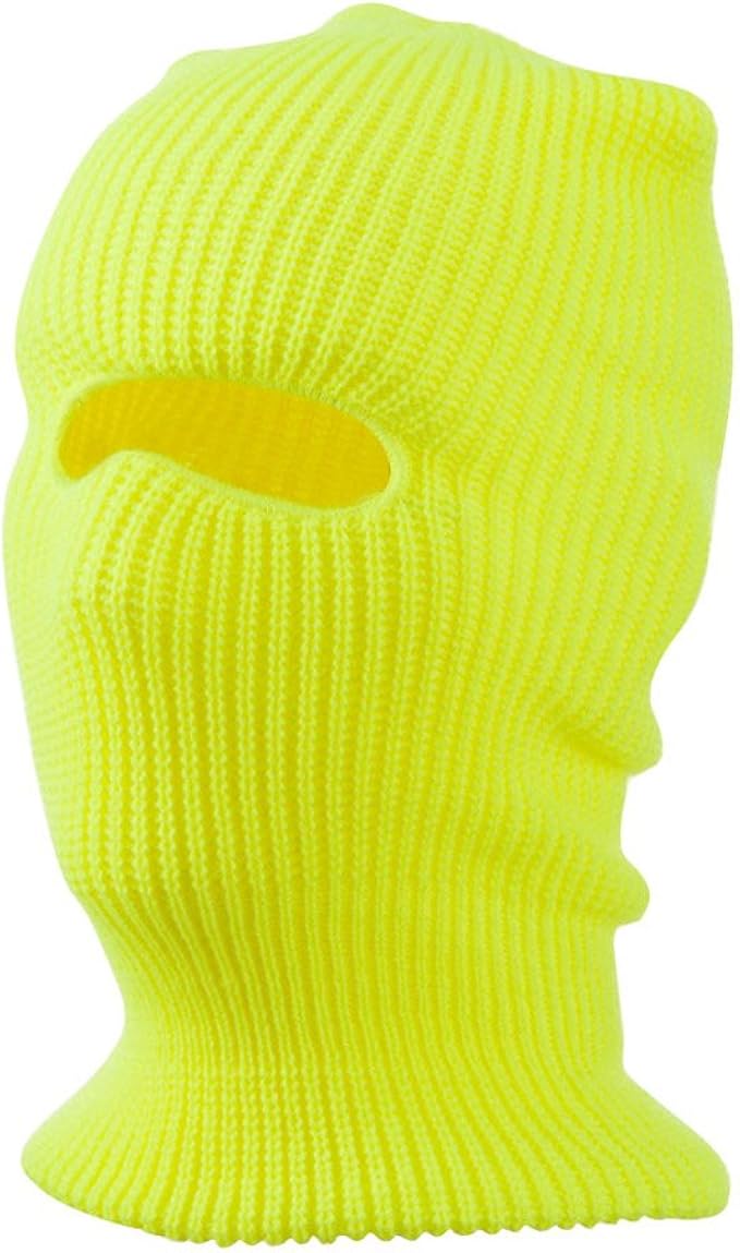 Download Neon Tactical Face Mask Yellow Osfm At Amazon Men S Clothing Store Balaclavas Headwear PSD Mockup Templates
