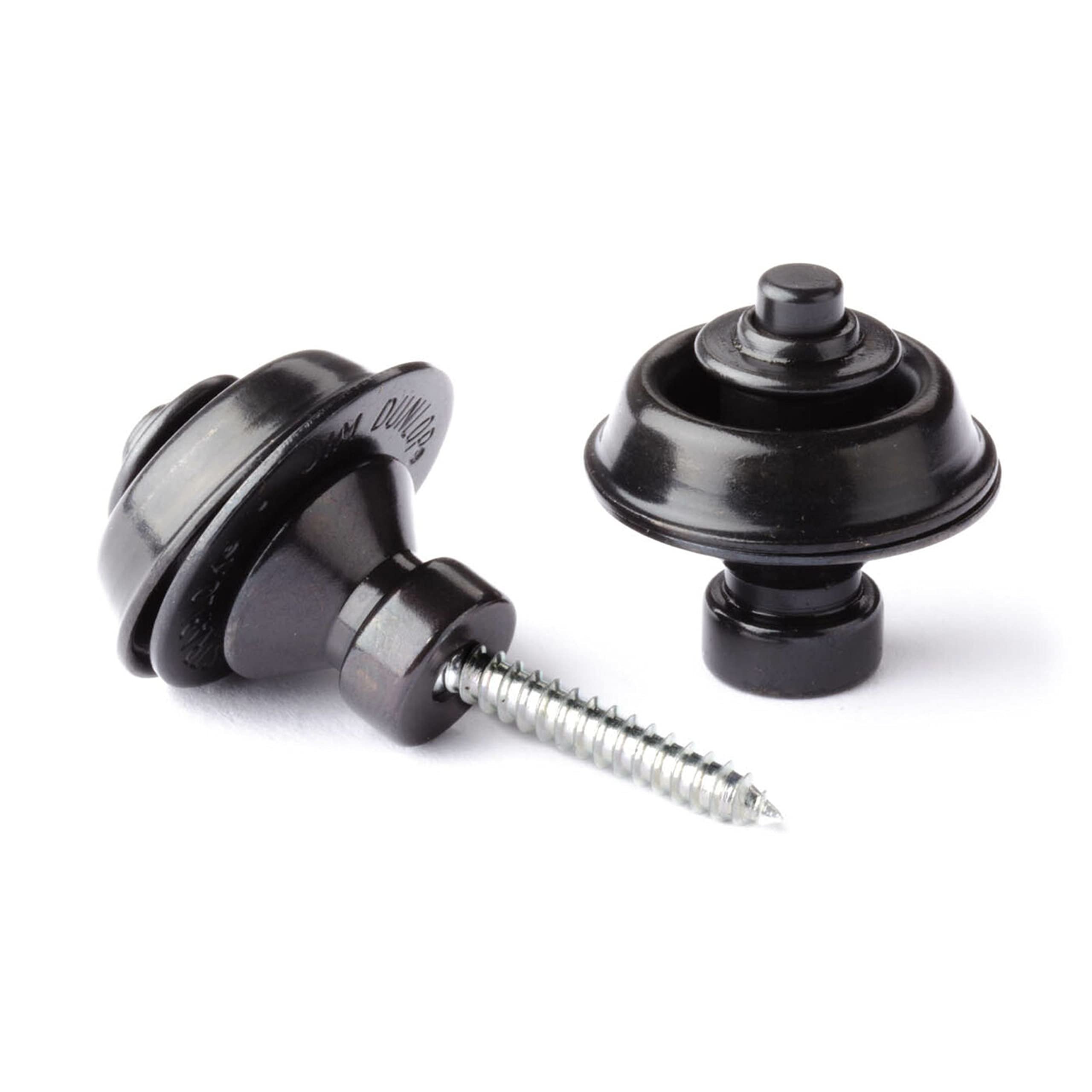 Jim Dunlop Straplock Traditional Set - Black — image 1