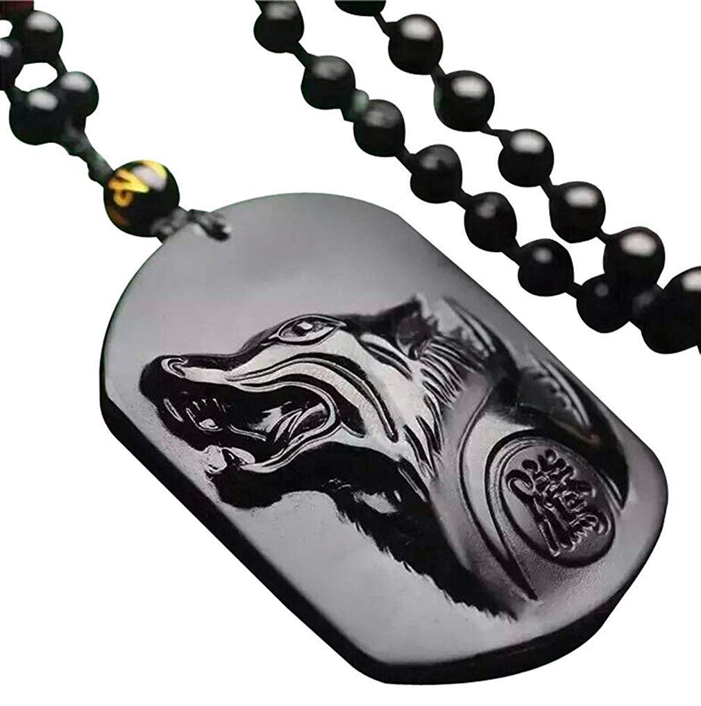 Obsidian Pendant Necklace Obsidian 