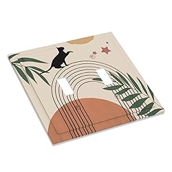Mid Century Abstract 2 Gang Light Switch Plate