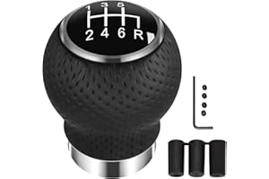 QIANG KUN Universal Shift Knob 6 Speed Manual Gearbox Shift Knobs Fit for Most Car Transport Vehicles（Round Head R Down）