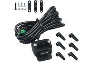 TRIUMILYNN 12V Winch Rocker Thumb Switch Control Line with Mounting Handlebar for A-TV U-TV Handlebar Control Line Kit