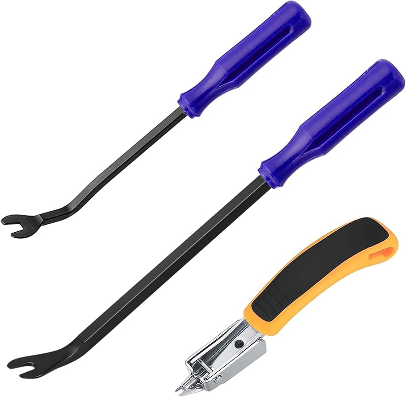 iTYOOS 3 Piece Heavy Duty Staple Remover Tack Lifter Tool Set Furniture Office