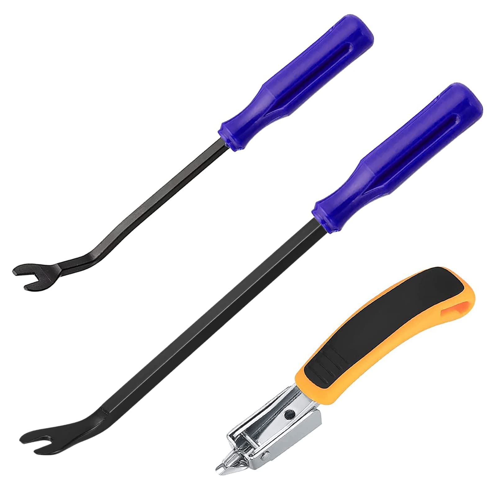 3 PCS Upholstery Staple Remover Tack Lifter Tool Set Heavy Duty Tack Remover Nail Staple Rivet Tack Puller Screwdriver Remover Tools Screwdriver Nail Remover Tool for Home, Office