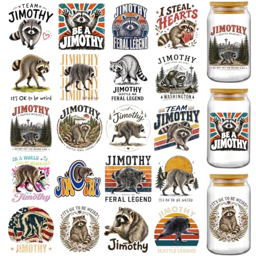 AFRITEE Funny Raccoon UV DTF Stickers