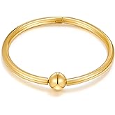 CUFELMU Gold Plated Bangle Bracelets for Women Minimalist Bangle Cuff Bracelets Jewelry Gifts for Women Trendy
