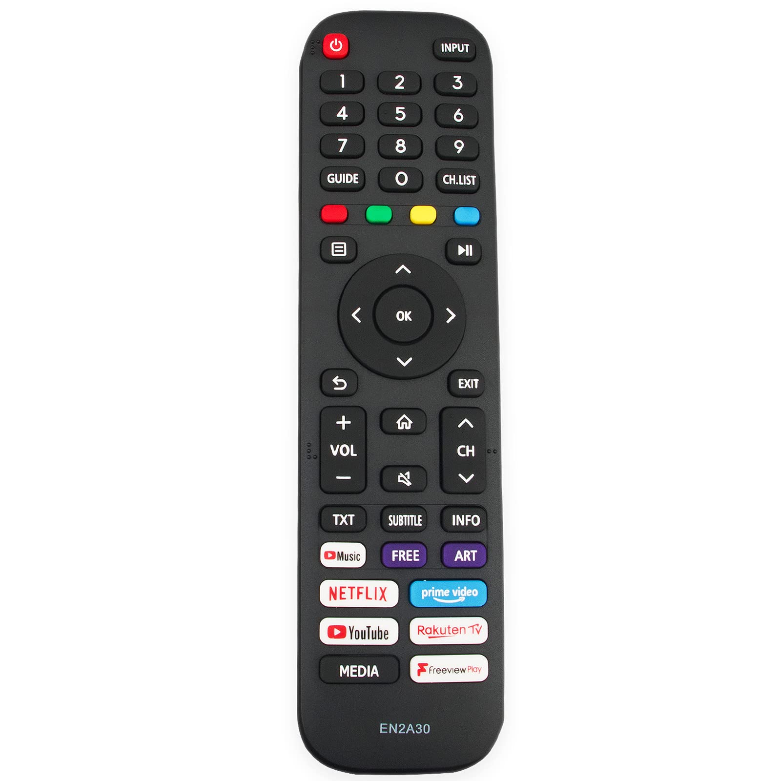 EN2A30 Sub EN2G30H EN2Q30H EN2F30H EN2AG30H Replacement Remote Control Fit for Hisense Smart TV 43A7100F 50A7100F 55A7100F 58A7100F 65A7100F 75A7100F