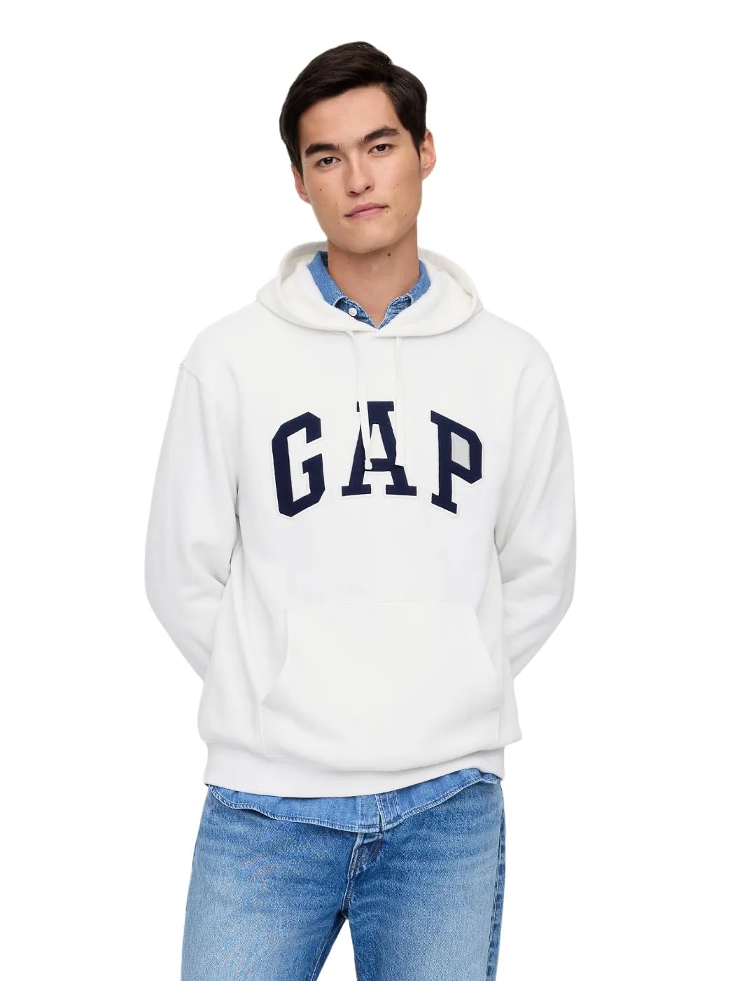 GAP Mens Heritage Logo Pullover Hoodie Carls Stone XXL Image