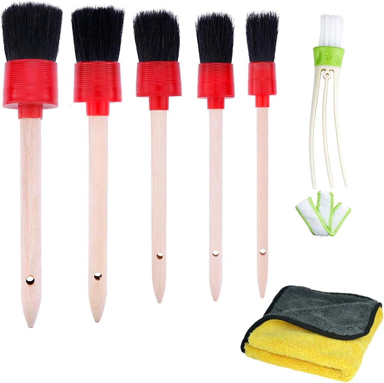 Car Detail Brush Auto Detailing Brush Set Perfect for Car Motorcycle