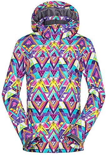 スキーウェア レディース 冬 登山服 ジャケット 快適な女性の防水スキージャケットカラフルなスノーボードジャケットスノースノーボードマウンテンコート 防寒着 フリースジャケット Multi Colored Color Size マウンテンパーカー 100 品質保証 Xl