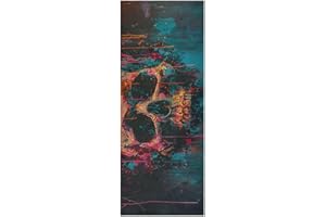 QGBYMX Skull Gothic Closeup Yoga Towel with Grip Dots – Anti-Slip, Super Absorbent, 73” x 27”, Microfiber Mat Cover for Exerc