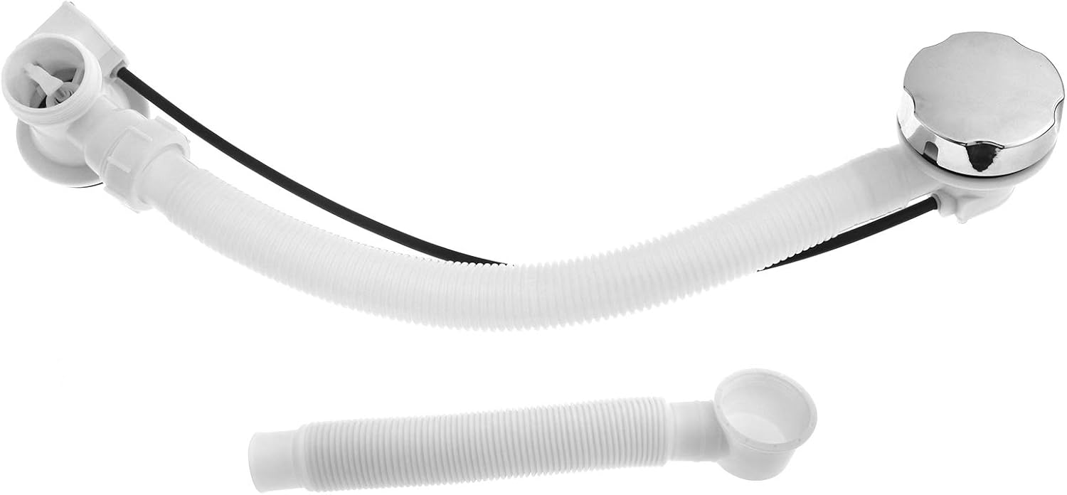 OTOTEC Bath Waste Overflow Plastic Bathroom Concealed Tub Overflow Pop