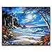 RIHE Paint by Numbers Kits DIY Oil Painting for Adults Kids Beginner- Blue Ocean 16x20 Inches (Frameless)