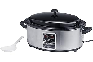 Master Massage 6 Quart LED Hot Stone Warmer with Digital Display– Stainless Steel Hot Stone Heater Portable- Massage Stone He