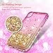 LK Case for iPhone Xs Max, [Gradient Quicksand Series] Glitter Liquid Floating Flowing Sparkle Flexible TPU Bling Diamond Clear Protective Case for Apple iPhone Xs Max - Gold