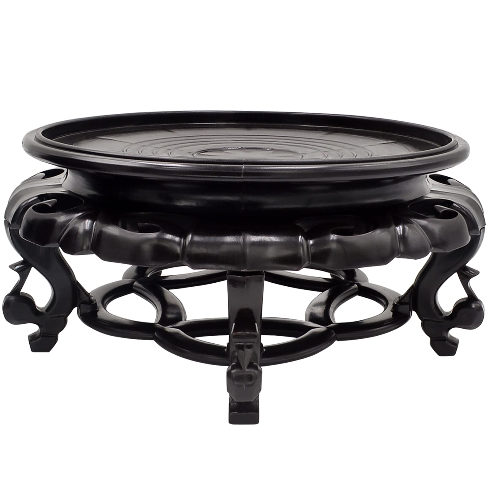 Juanxian Oriental Furniture Vase Stand Fishbowl Teapot Vase Base Stable Home Decoration Display Stand (10.2 in)